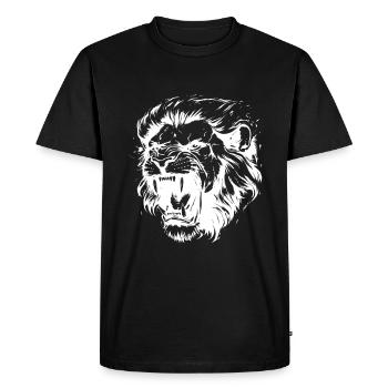 Tête de Lion - T-shirt Premium bio Homme - noir - Devant - Nico (187cm)
