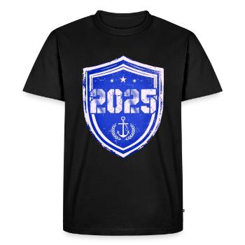 Année 2025 - T-shirt Premium bio Homme - noir - Devant - Nico (187cm)