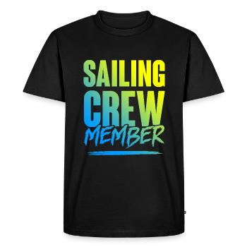 Équipage de navigation - T-shirt Premium bio Homme - noir - Devant - Nico (187cm)