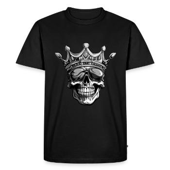 Couronne de crâne - T-shirt Premium bio Homme - noir - Devant - Nico (187cm)