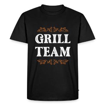 Équipe de grillades - T-shirt Premium bio Homme - noir - Devant - Nico (187cm)