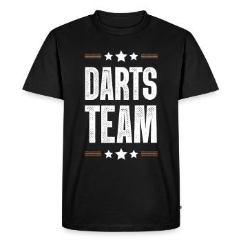 Darts Team - Men's Premium Organic T-Shirt - black - Front - Nico (187cm)