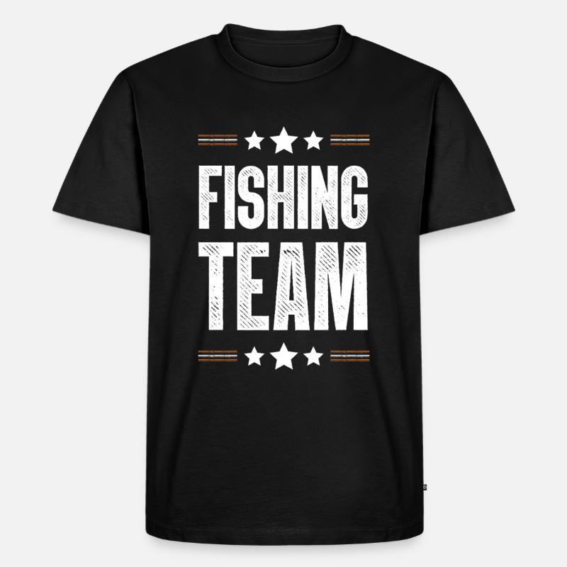 Fishing Team - Männer Premium Bio T-Shirt - Schwarz