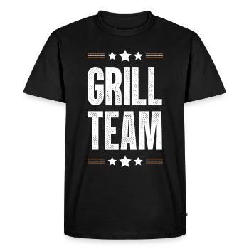 Grill Team - Men's Premium Organic T-Shirt - black - Front - Nico (187cm)
