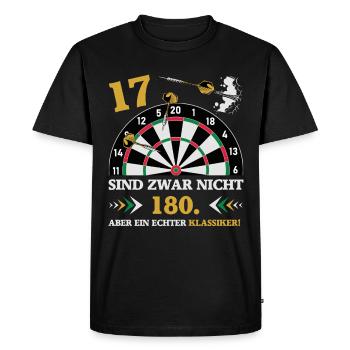 Les fléchettes 17 ne sont pas des fléchettes d’anniversaire de 180 - T-shirt Premium bio Homme - noir - Devant - Nico (187cm)