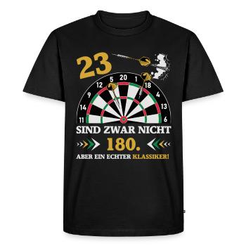 Les fléchettes 23 ne sont pas des fléchettes d’anniversaire de 180 - T-shirt Premium bio Homme - noir - Devant - Nico (187cm)