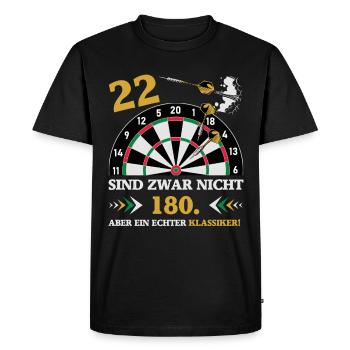 Les fléchettes 22 ne sont pas des fléchettes d’anniversaire de 180 - T-shirt Premium bio Homme - noir - Devant - Nico (187cm)