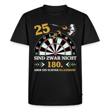 Les fléchettes 25 ne sont pas des fléchettes d’anniversaire de 180 - T-shirt Premium bio Homme - noir - Devant - Nico (187cm)