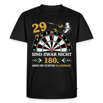 Les fléchettes 29 ne sont pas des fléchettes d’anniversaire de 180 - T-shirt Premium bio Homme - noir - Devant - Nico (187cm)