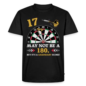 Not 180 but a classic 17th birthday darts - Men's Premium Organic T-Shirt - black - Front - Nico (187cm)