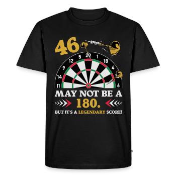 Not 180 but a classic 46th birthday darts - Men's Premium Organic T-Shirt - black - Front - Nico (187cm)