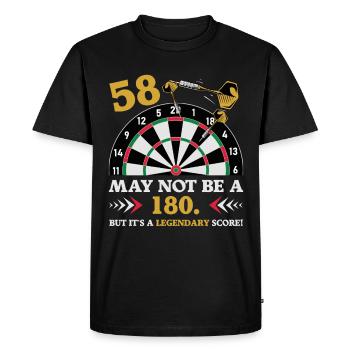 Not 180 but a Classic 58th Birthday Darts - Men's Premium Organic T-Shirt - black - Front - Nico (187cm)