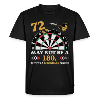 Not 180 but a classic 72nd birthday darts - Men's Premium Organic T-Shirt - black - Front - Nico (187cm)