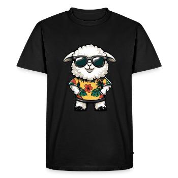 Sheep Comic Funny Summer - Men's Premium Organic T-Shirt - black - Front - Nico (187cm)