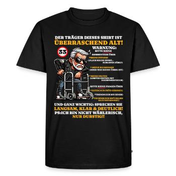 Geburtstag 33 Jahre Überraschend alt Männer - Männer Premium Bio T-Shirt - Schwarz - Vorne - Nico (187cm)