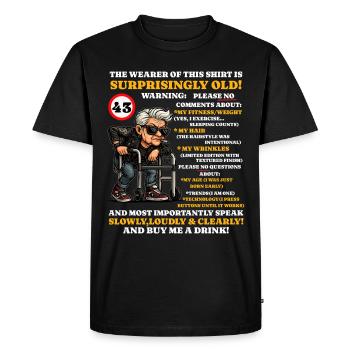 Anniversaire Femmes Avoir 43 Étonnamment Vieux - T-shirt Premium bio Homme - noir - Devant - Nico (187cm)