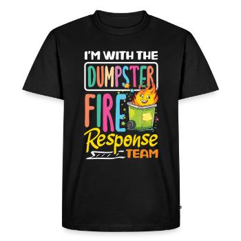 Dumpster Fire Response Team Leader - Men's Premium Organic T-Shirt - black - Front - Nico (187cm)