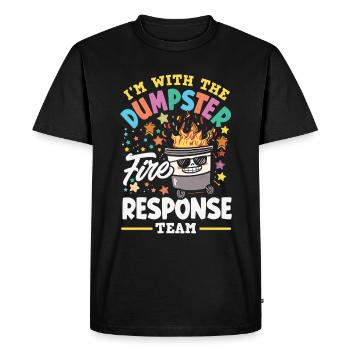 Dumpster Fire Response Team Leader - Men's Premium Organic T-Shirt - black - Front - Nico (187cm)