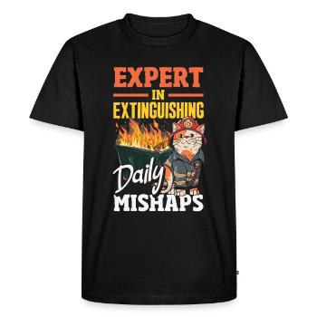 Dumpster Fire Response Team Leader - Men's Premium Organic T-Shirt - black - Front - Nico (187cm)