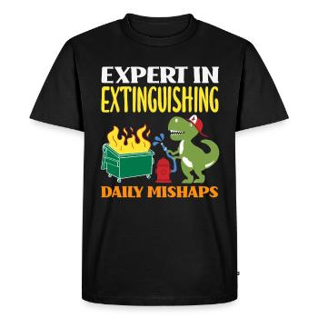 Dumpster Fire Response Team Leader - Men's Premium Organic T-Shirt - black - Front - Nico (187cm)