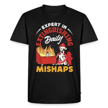 Dumpster Fire Response Team Leader - Men's Premium Organic T-Shirt - black - Front - Nico (187cm)