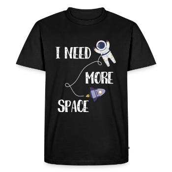 Astronauts - Space - Men's Premium Organic T-Shirt - black - Front - Nico (187cm)