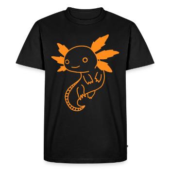 Axolotl Orange Spirit Animal Animal de compagnie - T-shirt Premium bio Homme - noir - Devant - Nico (187cm)