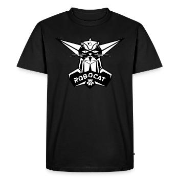 RoboCat, le Robot Chat - Humour Geek - T-shirt Premium bio Homme - noir - Devant - Nico (187cm)