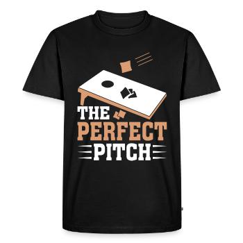Cornhole Playing Field Hobby Blind Hole - T-shirt Premium bio Homme - noir - Devant - Nico (187cm)