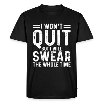 Ambition, je n’abandonne pas, je maudis - T-shirt Premium bio Homme - noir - Devant - Nico (187cm)