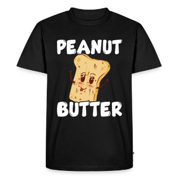 Peanut Butter Toast Sandwich - Men's Premium Organic T-Shirt - black - Front - Nico (187cm)