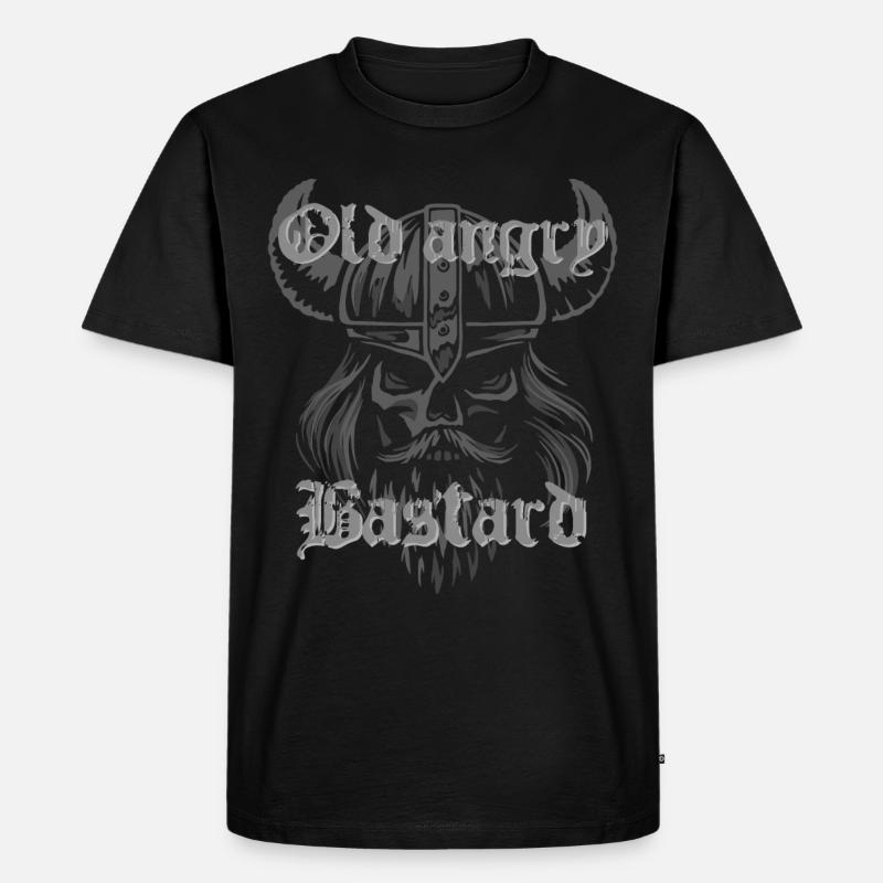 Old angry Bastard - Männer Premium Bio T-Shirt - Schwarz