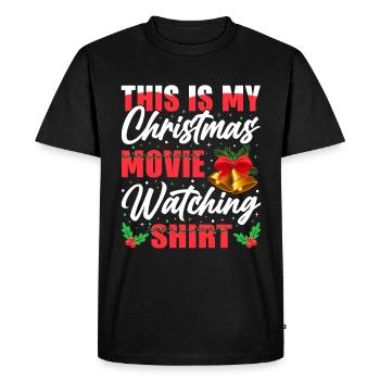 Noël Film de Noël Chemise de Noël - T-shirt Premium bio Homme - noir - Devant - Nico (187cm)