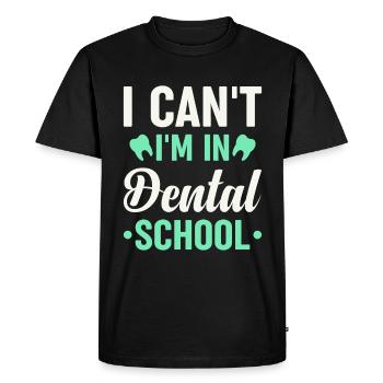 Dentiste de l’école dentaire Médecine dentaire - T-shirt Premium bio Homme - noir - Devant - Nico (187cm)