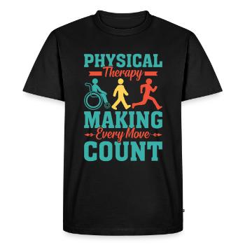 Physiotherapist Physiotherapist Physio - Men's Premium Organic T-Shirt - black - Front - Nico (187cm)