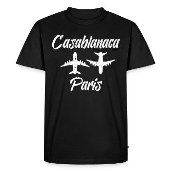 Casablanca & Paris - Men's Premium Organic T-Shirt - black - Front - Nico (187cm)