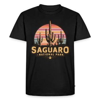 Saguaro National Park Arizona Tucson Cactus - Men's Premium Organic T-Shirt - black - Front - Nico (187cm)