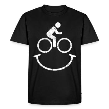 Cadeau de vélo de cycliste heureux humour vélo humour - T-shirt Premium bio Homme - noir - Devant - Nico (187cm)
