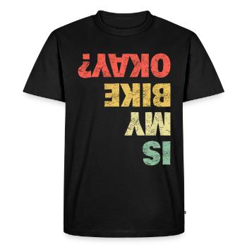 Est-ce que mon vélo va bien? - T-shirt Premium bio Homme - noir - Devant - Nico (187cm)