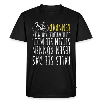 Lustiger Rennrad Spruch Radfahrer Radsport Bike - Männer Premium Bio T-Shirt - Schwarz - Vorne - Nico (187cm)