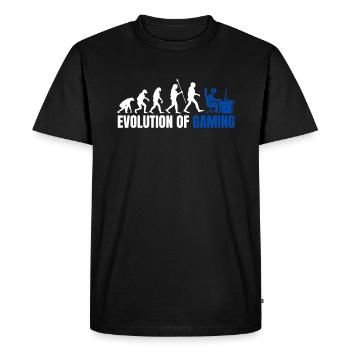 Evolution du cadeau de jeu pour les joueurs VG - T-shirt Premium bio Homme - noir - Devant - Nico (187cm)