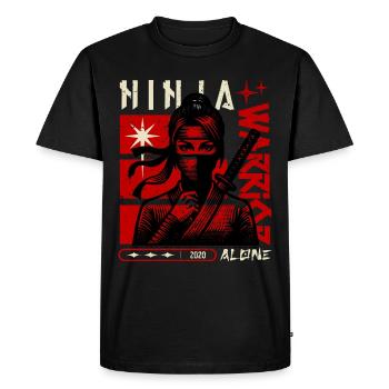 Ninja Warrior - Men's Premium Organic T-Shirt - black - Front - Nico (187cm)