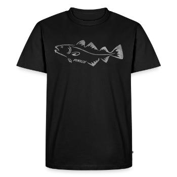 Dorsch Fisch - Männer Premium Bio T-Shirt - Schwarz - Vorne - Nico (187cm)