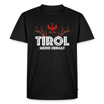 Tyrol motif for Tyrolean my home design - Men's Premium Organic T-Shirt - black - Front - Nico (187cm)