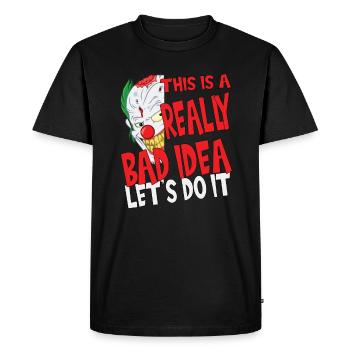 Idée très stupide - T-shirt Premium bio Homme - noir - Devant - Nico (187cm)