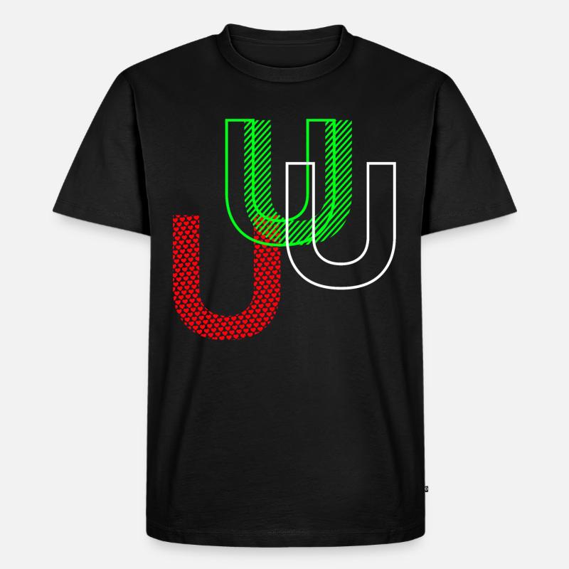 U Neon - Männer Premium Bio T-Shirt - Schwarz
