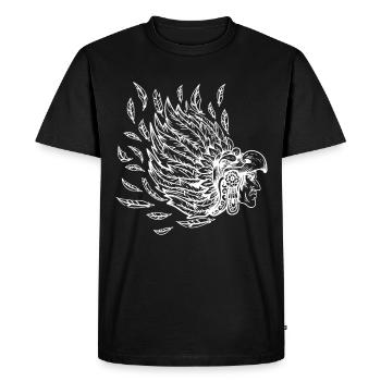 Native American Native American Indian plume bijoux - T-shirt Premium bio Homme - noir - Devant - Nico (187cm)
