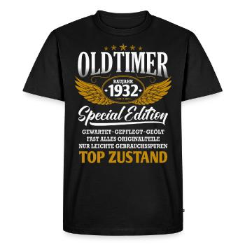 Oldtimer Baujahr 1932 Geburtsjahr Geburtstag - Männer Premium Bio T-Shirt - Schwarz - Vorne - Nico (187cm)
