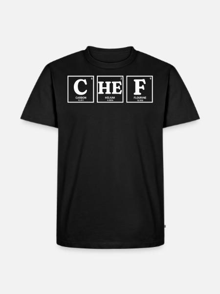 CHEF chemical elements design - Men's Premium Organic T-Shirt - black