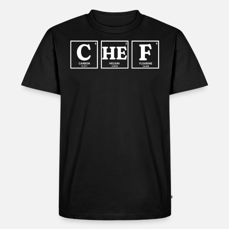 CHEF chemical elements design - Men's Premium Organic T-Shirt - black